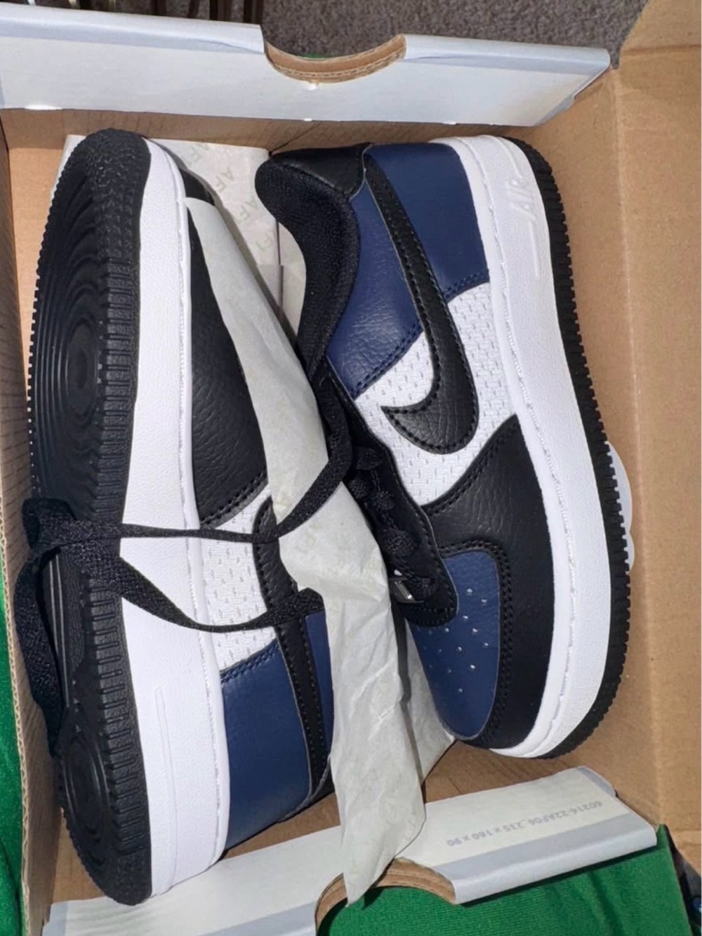 Nike Kids Black, Navy & White Low Top Sneakers